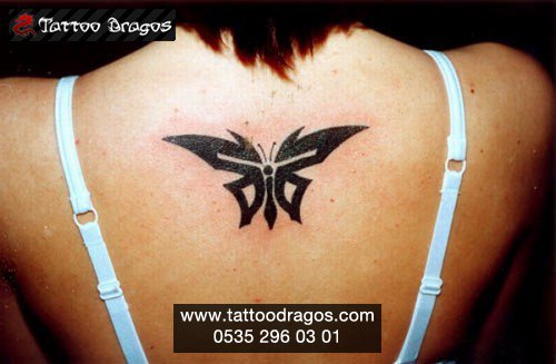 Kelebek Tribal Tattoo