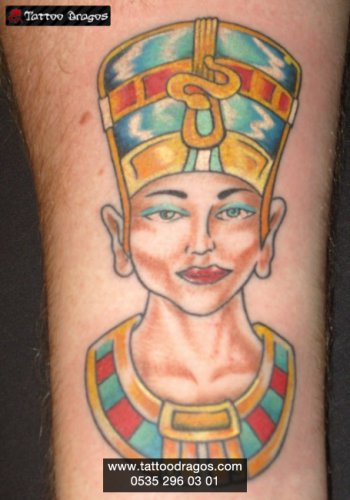 Nefertiti Mısır Tattoo