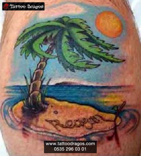 Palmiye Okyanus Tattoo