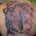 Gölgeli Ağaç Ve Azrail Tattoo